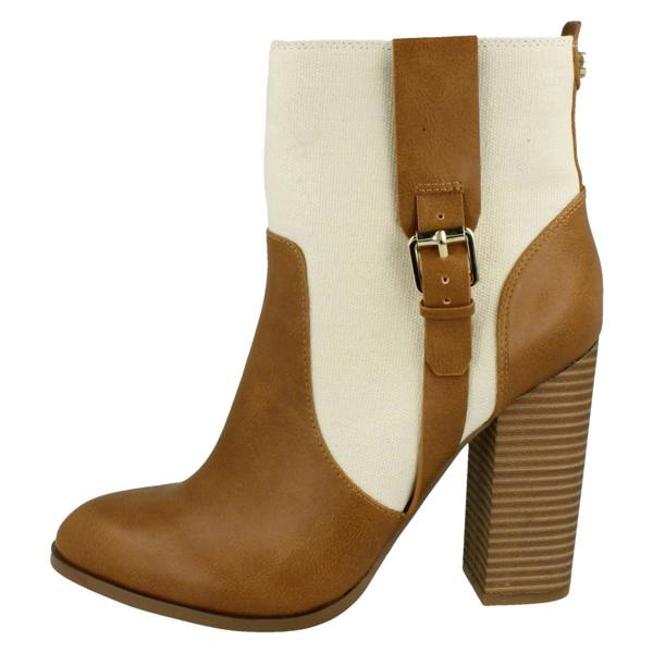 Anne Michelle Ladies Anne Michelle Block Heel Ankle Boots