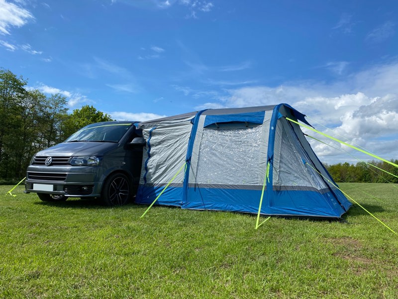 Loopo Breeze Inflatable Campervan Awning - Blue & Grey OLPRO