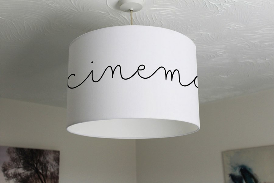 Benjamin Tate Design Text Cinema (Ceiling & Lamp Shade)