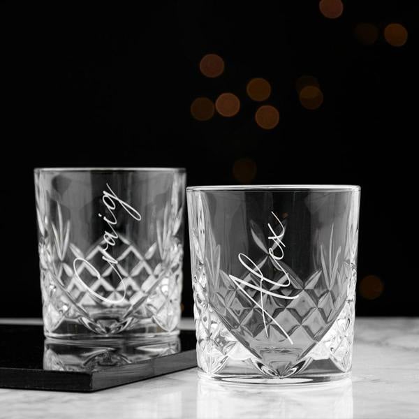Personalised Crystal Whisky Tumbler - lifestyle shot