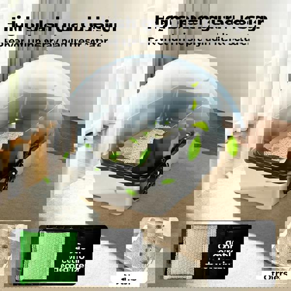 Skylos Cat Litter Box Stainless Steel Large Enclosed Toilet Tray Anti-Splashing