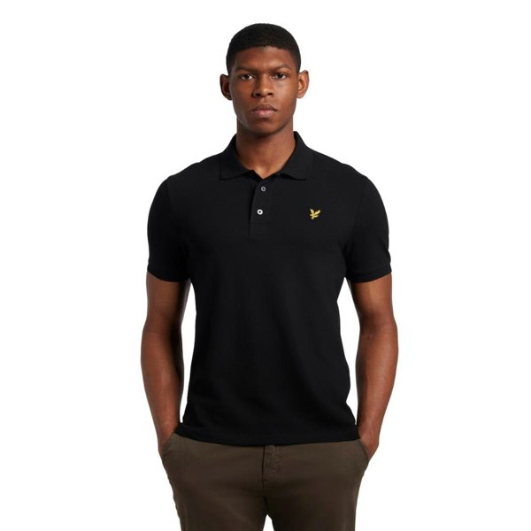 Lyle & Scott Branded Chest Logo Polo Shirt - Jet Black