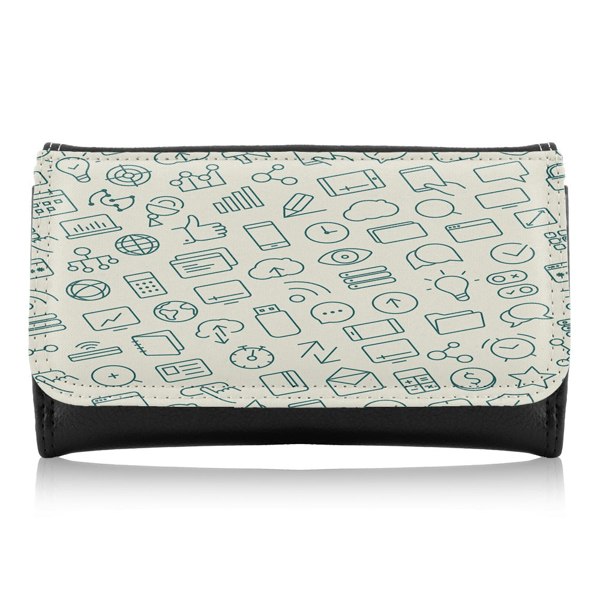 Benjamin Tate Design Outline Icons Maxi Purse
