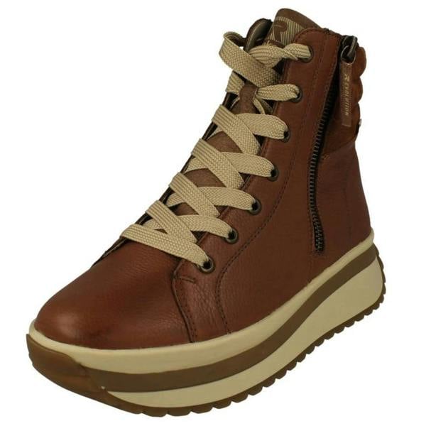 Rieker Ladies Rieker Chunky Platform Fleece Lined Ankle Boots W0962