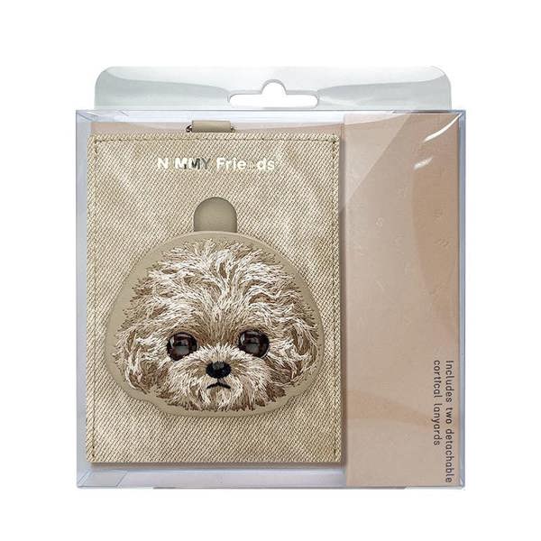 Nimmy Friends Nimmy Big Eye Cute Pet Teddy Face Card Sleeve Holder Brown - N-XDY-KT-014