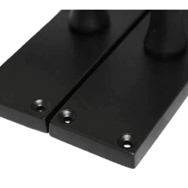 EDH Door Hardware Matt Black Victorian Scroll Door Handles on Backplate – Handle Only or Handle + Tubular Latch – 150mm x 42mm