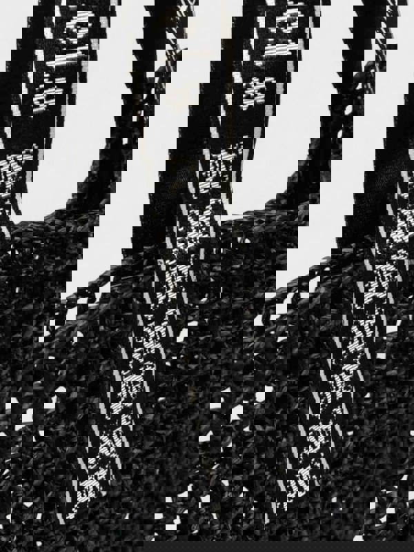 Palm Angels Raffia Tote Bag Black - Unisex