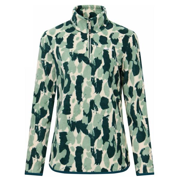 Regatta Womens/Ladies Margot Brush Stroke Quarter Zip Fleece Top - Deep Pine - 