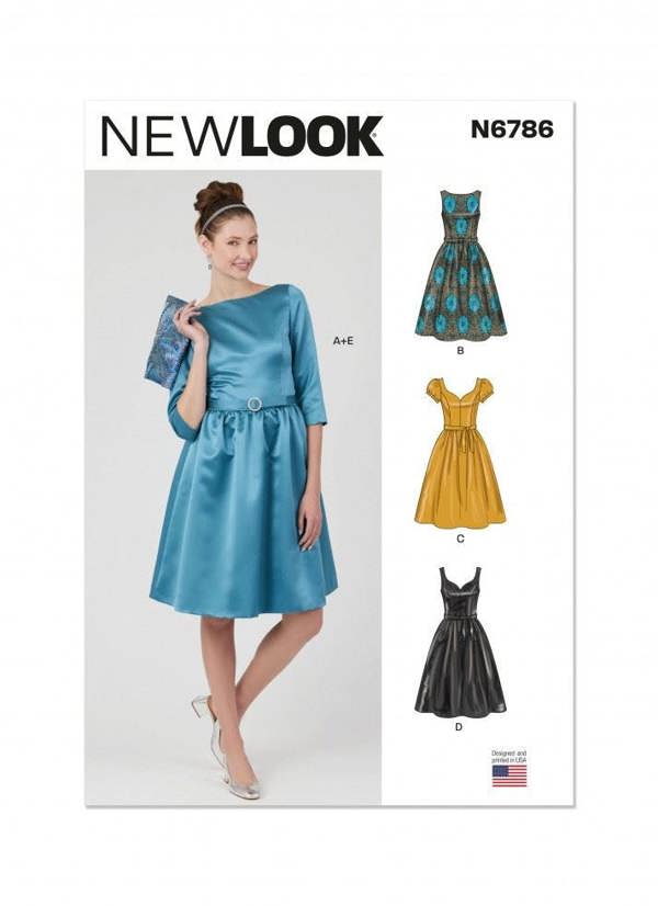 New Look Sewing Pattern 6786, Dresses, Bags for Women, A (8-10-12-14-16-18) - Intermediate