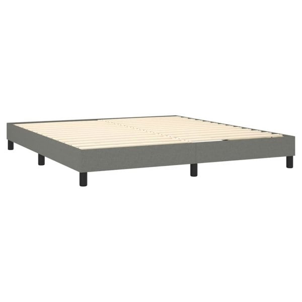 Berkfield Box Spring Bed Frame Dark Grey 180x200 cm 6FT Super King Fabric