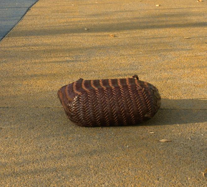 RIMINI Zigzag Woven Leather Handbag ‘Carla' - Dark Brown