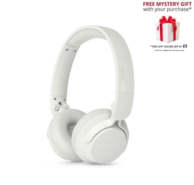 Philips TAH4000 On‑Ear Wireless Bluetooth 6.0 Headphones - Free Gift RRP £5!