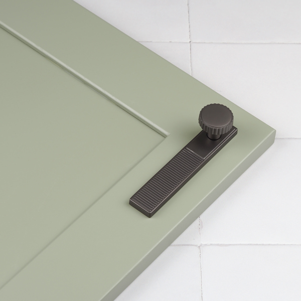 Handle & Home Anthracite Grey Ribbed Detailing Handles and Coordinating Knobs