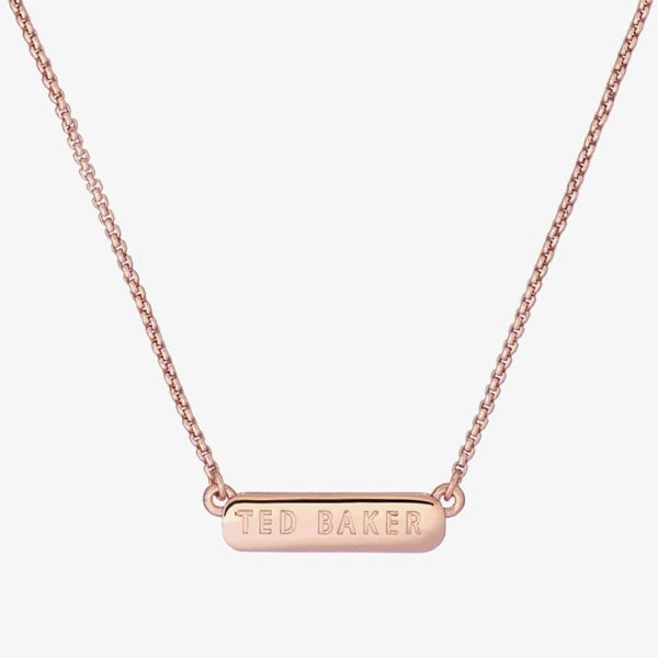 Ted Baker SCARL Rose Gold Tone Crystal Sparkle Bar Necklace TBJ2980-24-02
