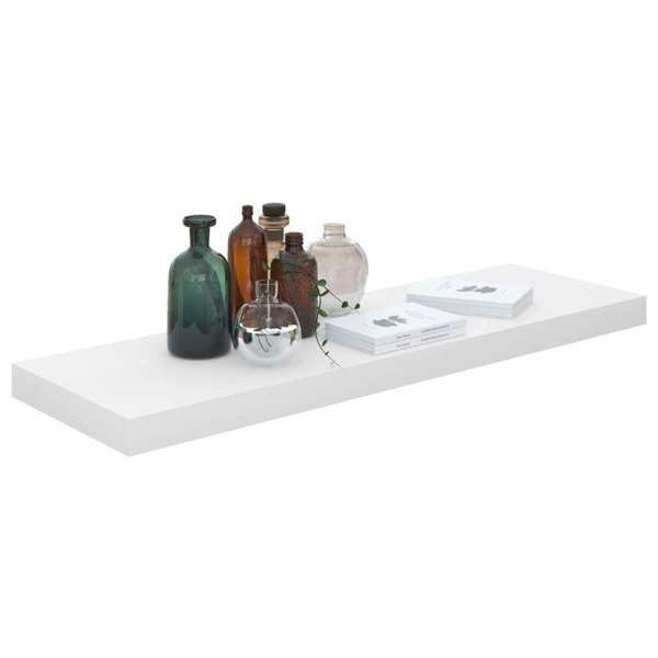 Berkfield Floating Wall Shelves 4 pcs High Gloss White 80x23.5x3.8 cm MDF