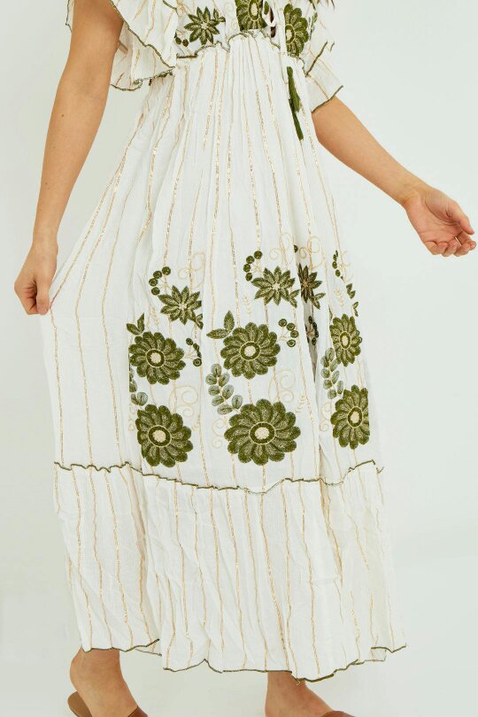 Boho Embroidered Maxi Dress