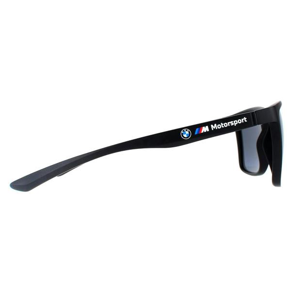 BMW Motorsport Sunglasses BS0015 02D Matte Black Smoke Polarized