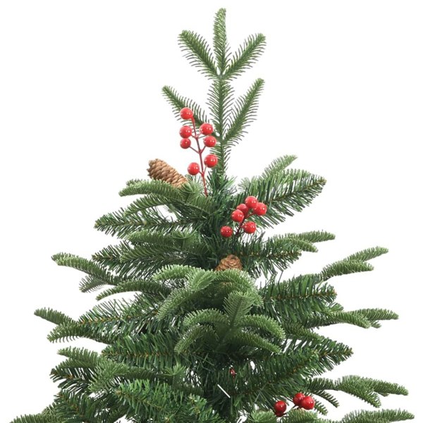 Berkfield Artificial Hinged Christmas Tree with Cones and Berries 180 cm