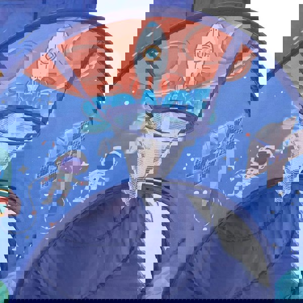 3 in 1 Aerospace Theme Play Tent with Play Tunnel and Ball Pit Play Tents Living and Home