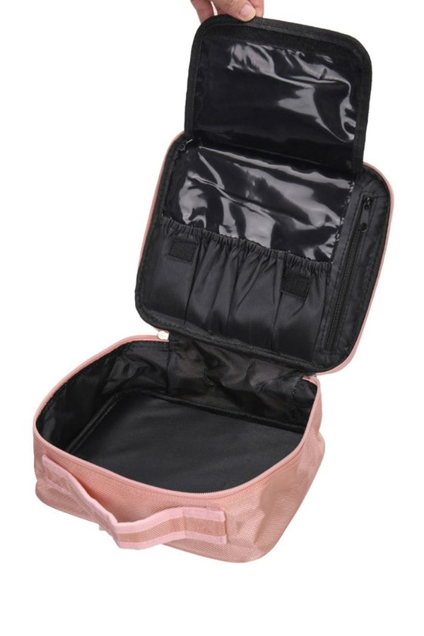 Living and Home Travel Makeup Storage Cosmetic Toiletry Wash Bag with Brush Compartment