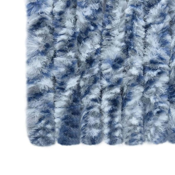 Berkfield Insect Curtain Blue, White and Silver 56x185 cm Chenille