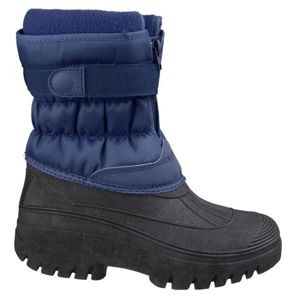 Cotswold Chase Touch Fastening and Zip up Winter Women's Boots in Navy