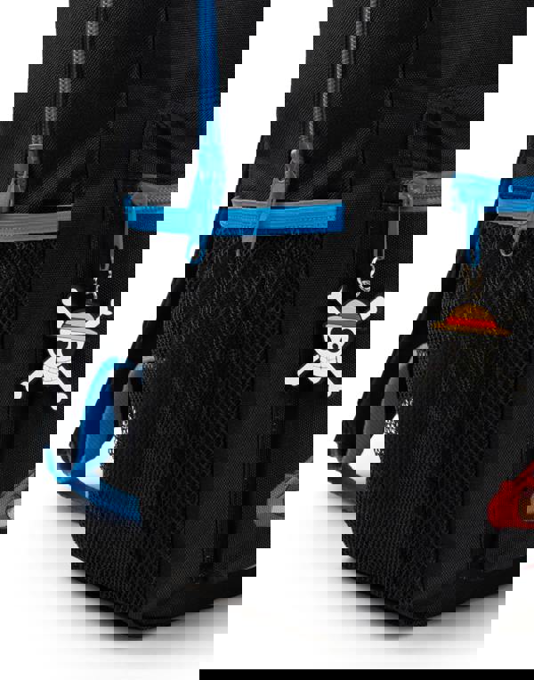 One Piece Unisex Kids Black Front Printed Backpack (One Size)