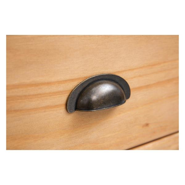 Cabinet Bits Lucca Waxed 2 Drawer 2 Door Sideboard Brass Cup Handle