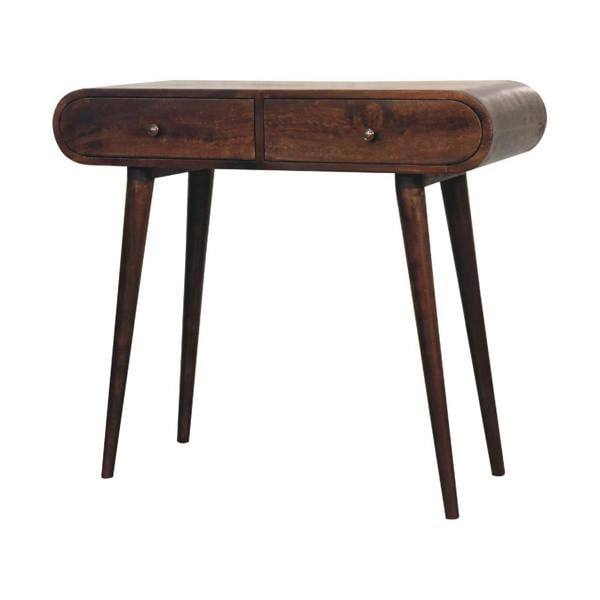 Artisan Furniture Light Walnut Curved Edge Console Table