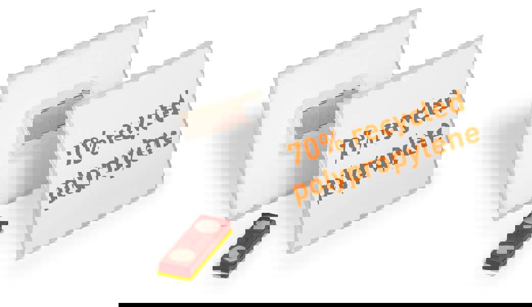 Durable CLICK FOLD Recycled Magnet Name Tag Badge Holders | 10 Pack | 54 x 90mm