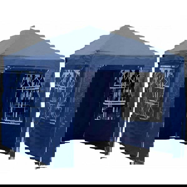 Gr8 Garden Blue Gazebo Marquee Awning Beach Party Camping Tent Canopy Shade 3x3m