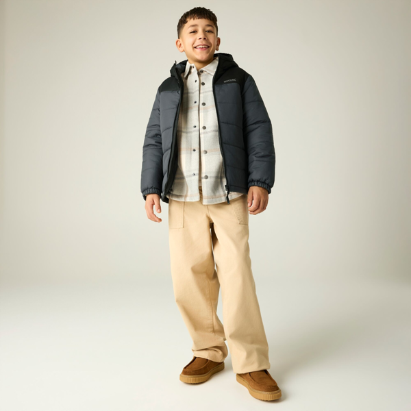 Regatta Kids Lofthouse Padded Jacket - Black/Seal Grey