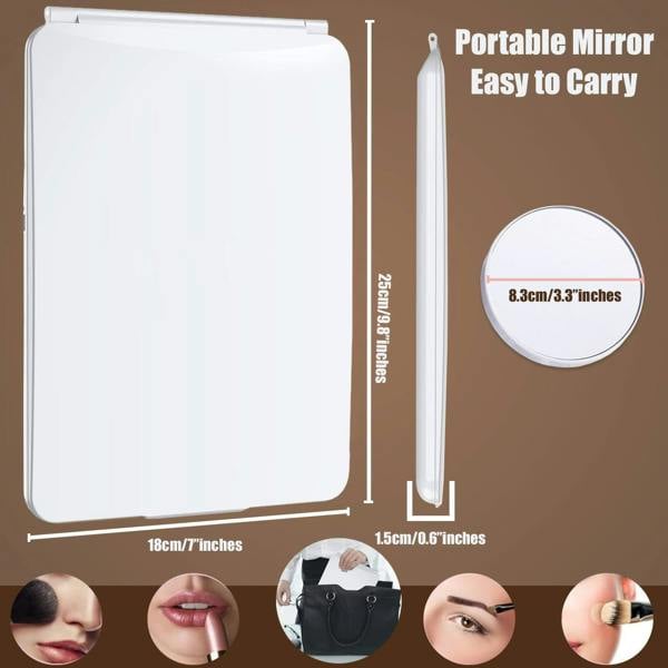 Rechargeable LED Makeup Mirror with Touch Sensor, Dimmable Lights, Adjustable Stand, Clear Reflection and Portable Design for Daily Beauty Routines