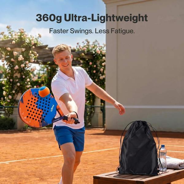Centra Padel Tennis Racket  Carbon Fiber Face  360g  Black