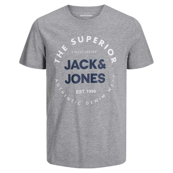 Jack And Jones Mens Corp Cotton T-Shirt (Pack of 5) - White/Grey/Burgundy/Khaki/Navy - 