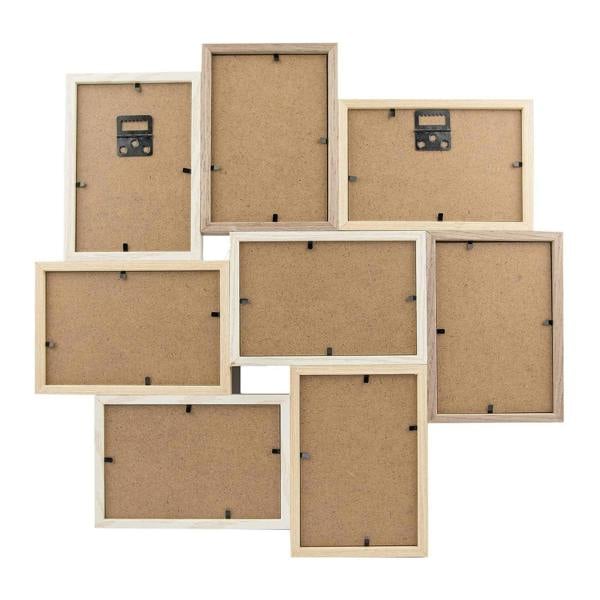 Nielsen Accent by Nielsen Collage Photo Frame for 8 Pictures 4x6in - Mixed Wood Finishes