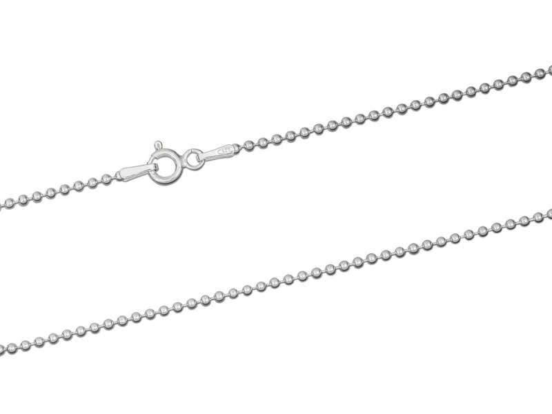 Cooksongold 925 Sterling Silver Ball Necklace Chain, 100% Recycled Silver
