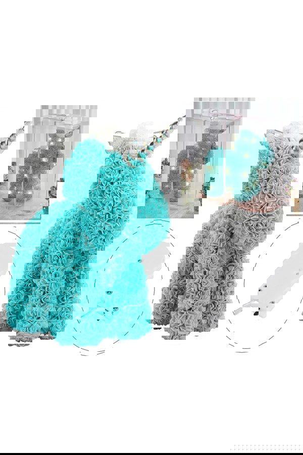 Living and Home 36cm Blue Rose Unicorn Gift with Gift Box & LED Light Valentines Wedding Anniversary Birthday Gifts for Her