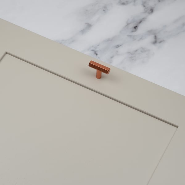 Handle & Home Rose Gold Hexagon T-Bar Cabinet Handle & Knob