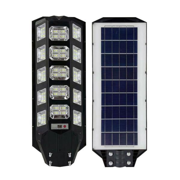 ENER-J 200W Solar Streetlights 6500K with 6V 18W Solar Panel & 24000 mAh Battery & Remote