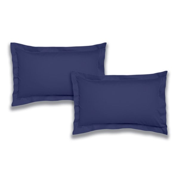 Bianca 200 Thread Count Cotton Percale Oxford Pillowcase Pair