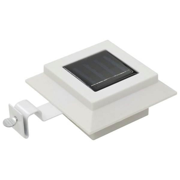 Berkfield Outdoor Solar Lamps 6 pcs LED Square 12 cm White