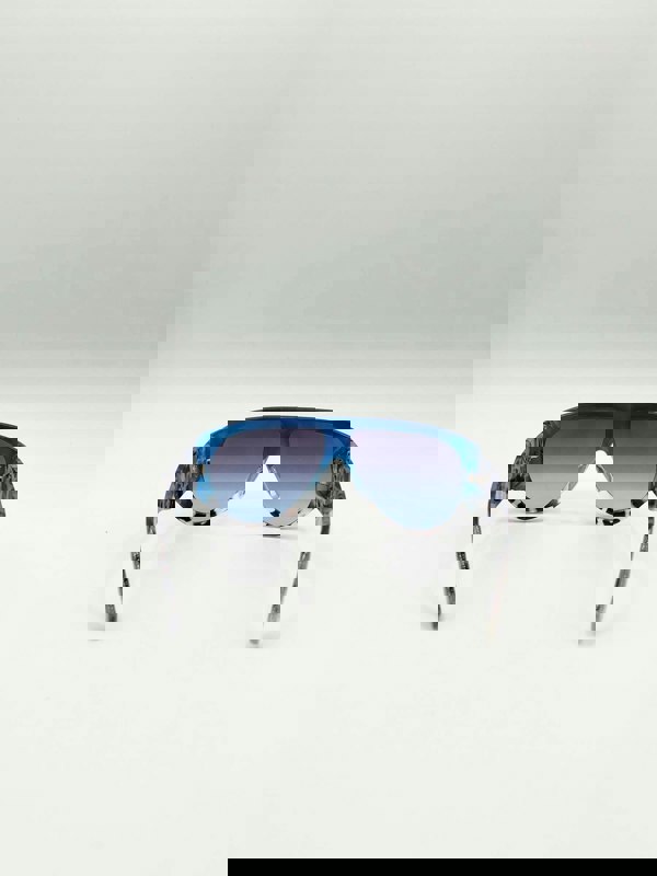 SVNX Oversized Rounded Sunglasses Blue Black