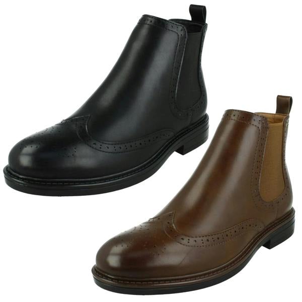 Thomas Blunt Mens Thomas Blunt Low Heel Brogue Boots A3085