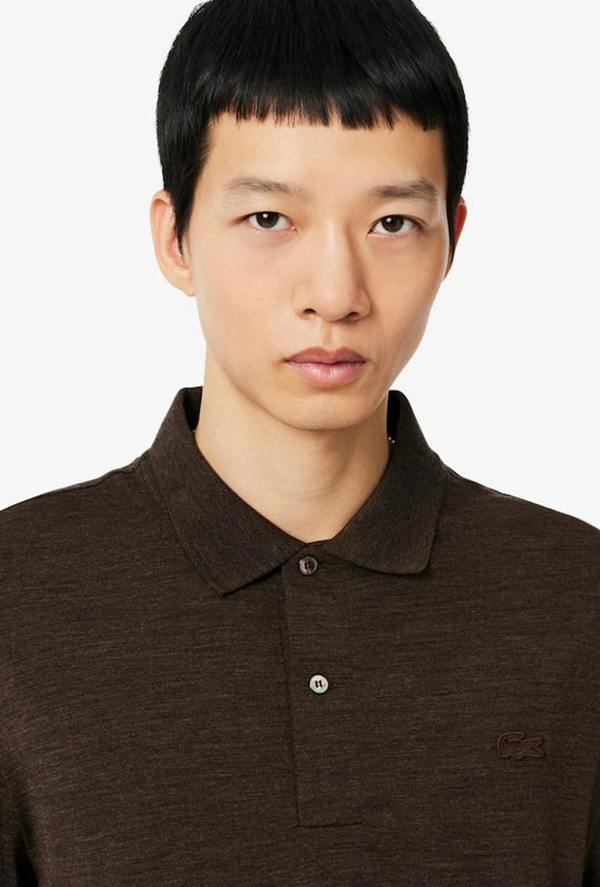 Lacoste Regular Fit Long Sleeved Wool Polo Shirt