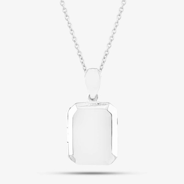 T. H. Baker Engravables- Silver Plain Rectangular Locket P-31086