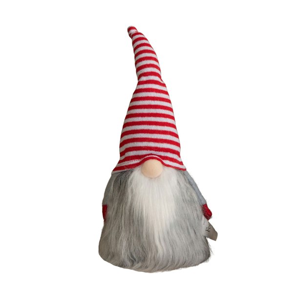 Samuel Alexander 34cm Festive Gonk Cuddly Santa Indoor Christmas Plush Decoration in Striped Hat