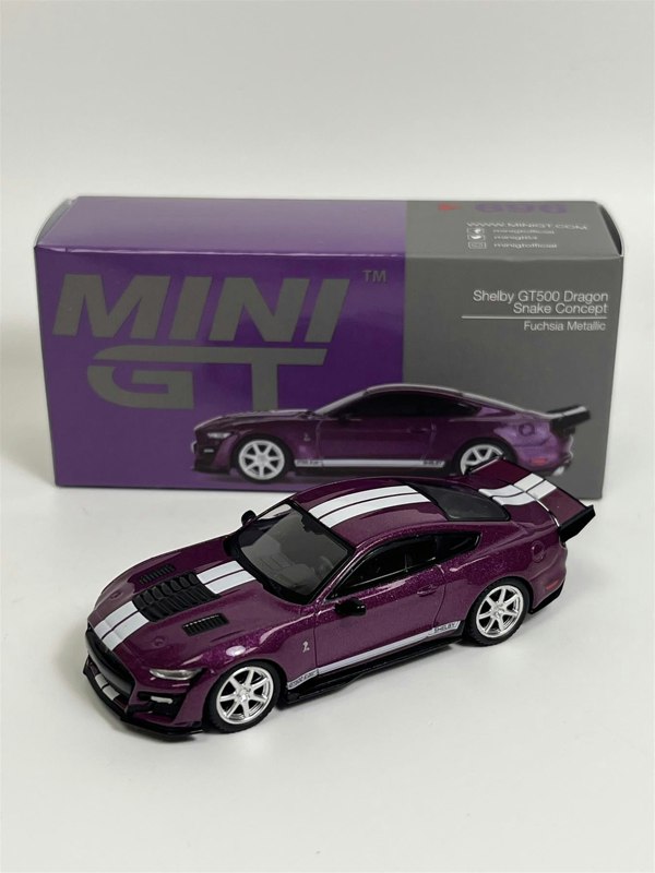 Mini GT Shelby GT500 Dragon Snake Concept Fuchsia Metallic LHD 1:64 Scale Mini GT MGT00696L