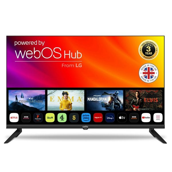 Cello C32WS Frameless  LED  32"Smart WebOS TV , Freesat built in Bluetooth