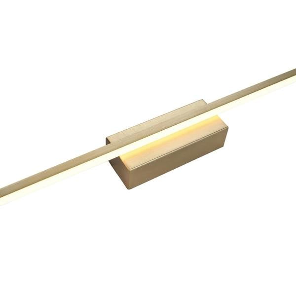 Modern Designer Brushed Gold Metal LED Picture Wall Light Fitting Image 3